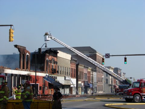 Downtown Fire, Crawfordsville Indiana